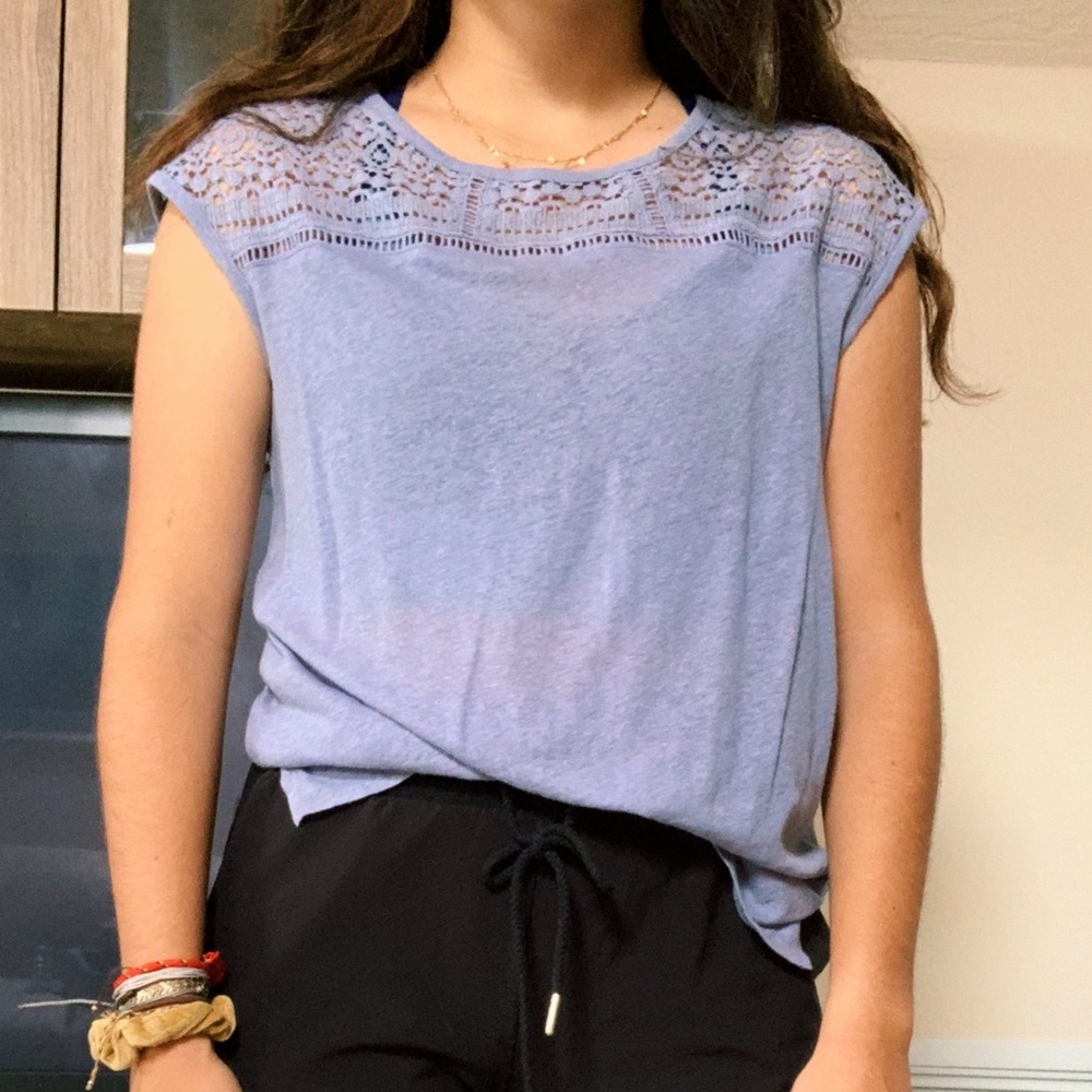 Hinge Sleeveless Indigo Top 👚👚